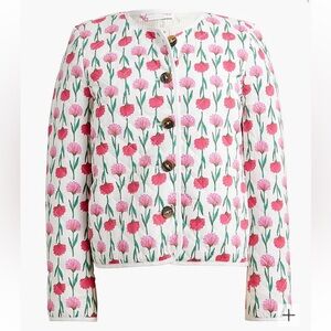 J. Crew Quilted Floral Print Jacket, Size 10